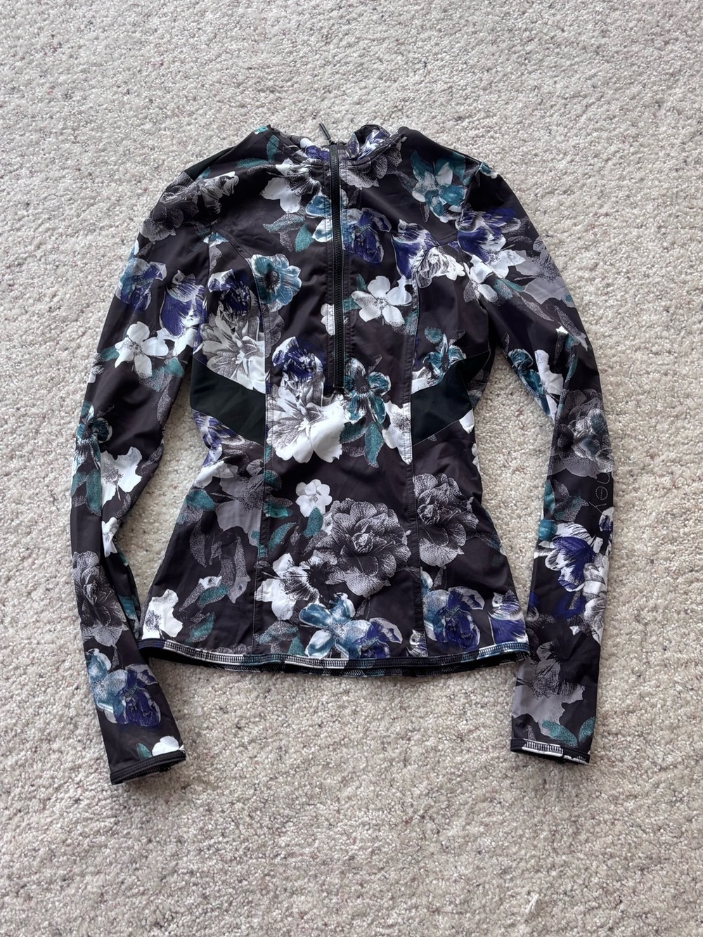 adidas by Stella McCartney Women's Floral Zip Long Sleeve Top jacket - Flowers